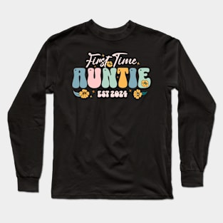 First Time Auntie Est 2024 Long Sleeve T-Shirt